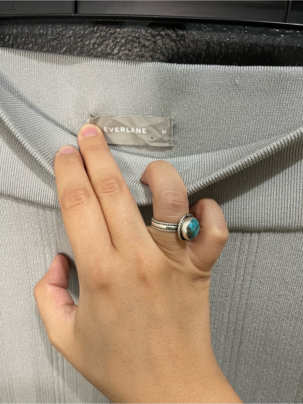 Everlane The Rib Knit High Rise Straight Pant - Picture 5 of 5